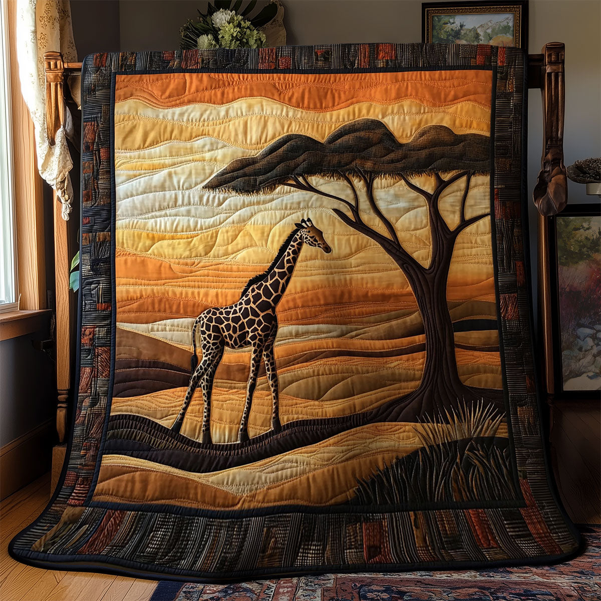 Journey Of Giraffe WY1203063CL Quilt