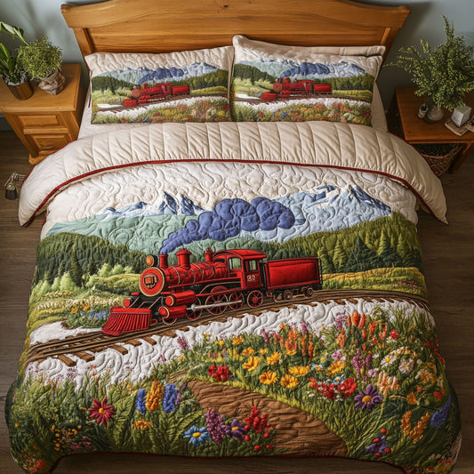 Floral Freight Journey WY0304033CL Duvet Cover Set
