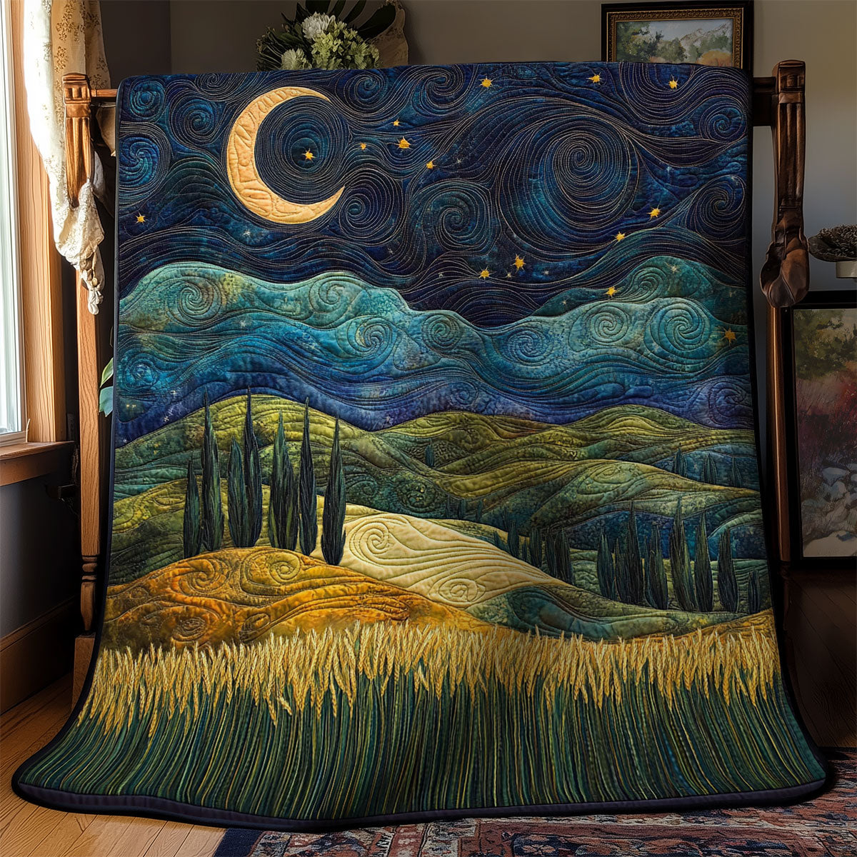 Peaceful Midnight Forest WY0306097CL Quilt