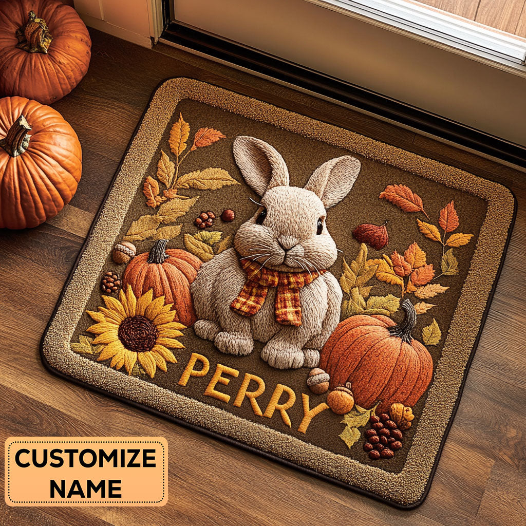 Harvest Bunny CP2508002CL Personalized Doormat