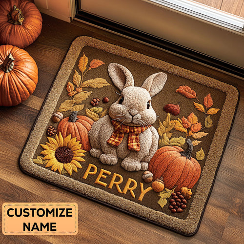 Harvest Bunny CP2508002CL Personalized Doormat