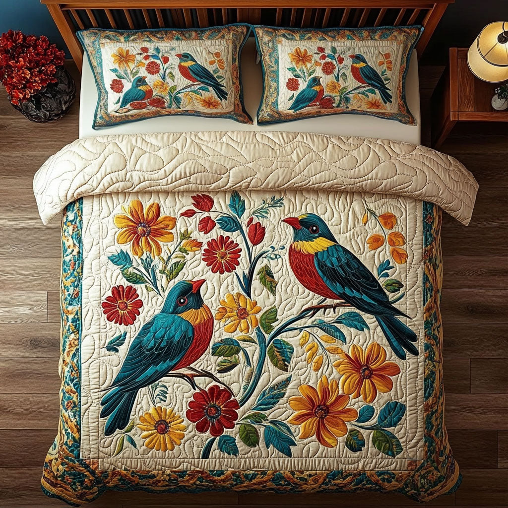 Floral Birds WY2306008CL Duvet Cover Set