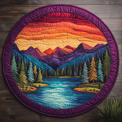 Forest Scene CM2005030CL Quilted Round Mat