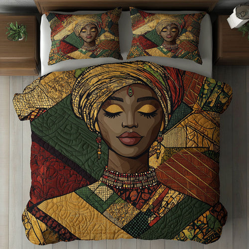 Abstract Black Women Portrait WY0503001CL Duvet Cover Set