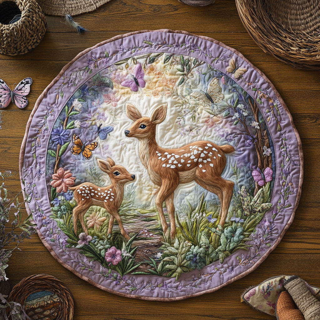 Mother Of Meadow WY0804045CL Quilted Round Mat