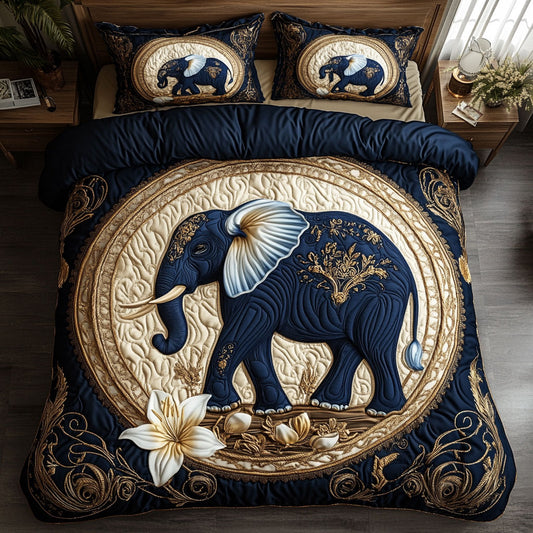 Lilies And Elephant WY0503036CL Duvet Cover Set