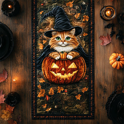 Meowgic Night WY0907046CL Quilted Table Runner