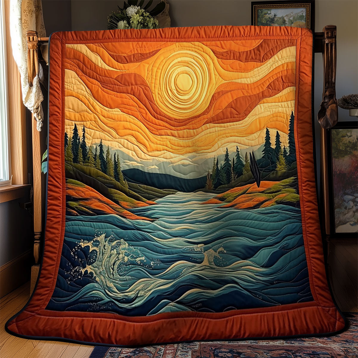 Sunlit River WY3103040CL Quilt