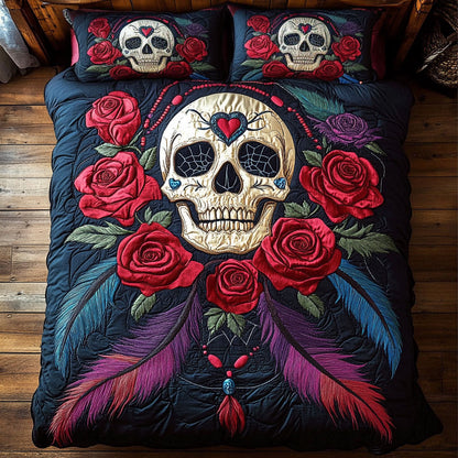 Rose Feather Skull WY2904040CL Duvet Cover Set