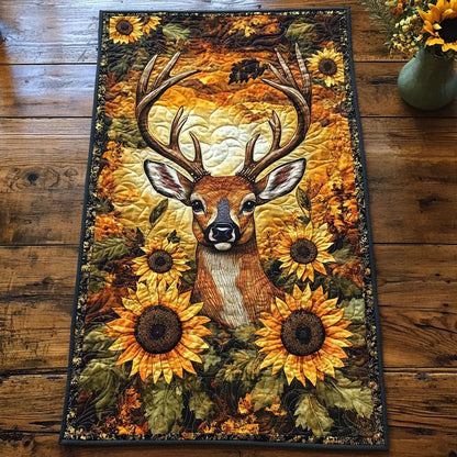 Sunflower Deer WY2301110CL Quilted Table Runner