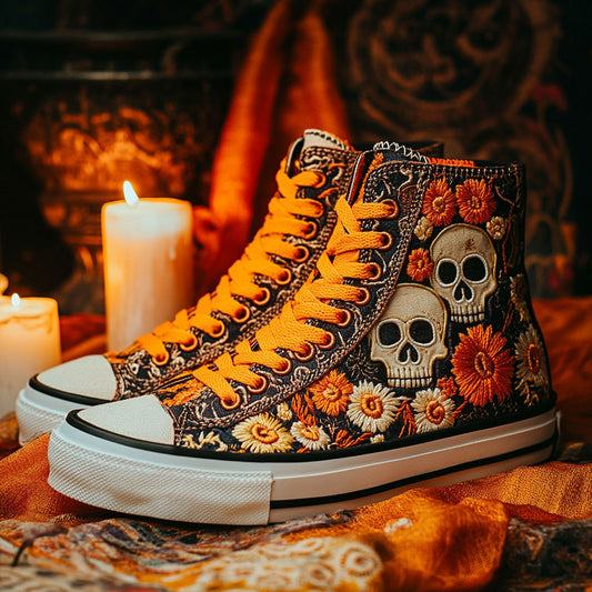 Sacred Skull WN2709062CL Canvas High-Tops