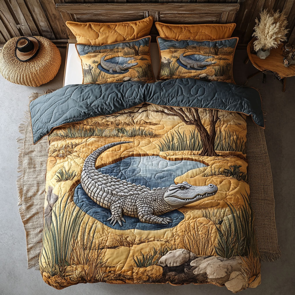 Crocodile In Desert Forest WY2805003CL Duvet Cover Set
