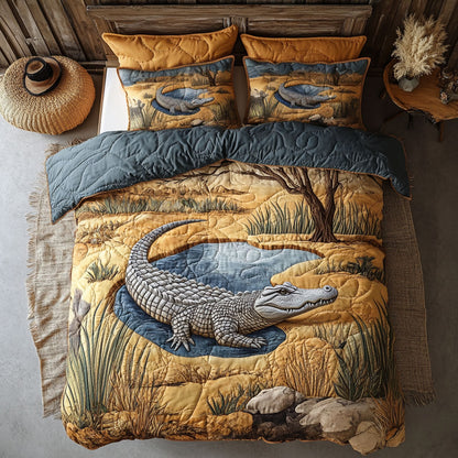 Crocodile In Desert Forest WY2805003CL Duvet Cover Set