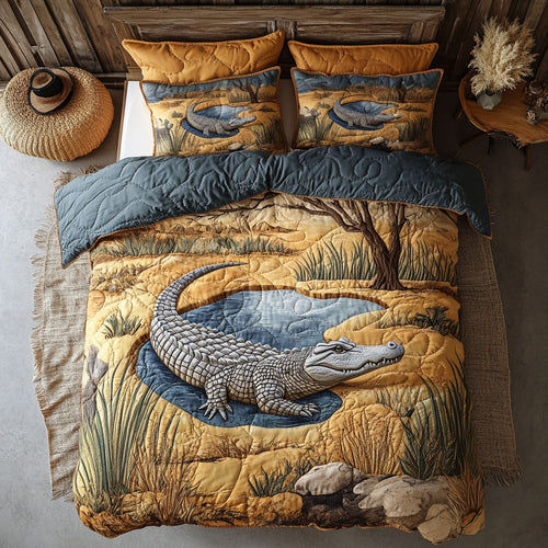 Crocodile In Desert Forest WY2805003CL Duvet Cover Set