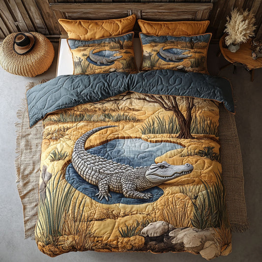 Crocodile In Desert Forest WY2805003CL Duvet Cover Set