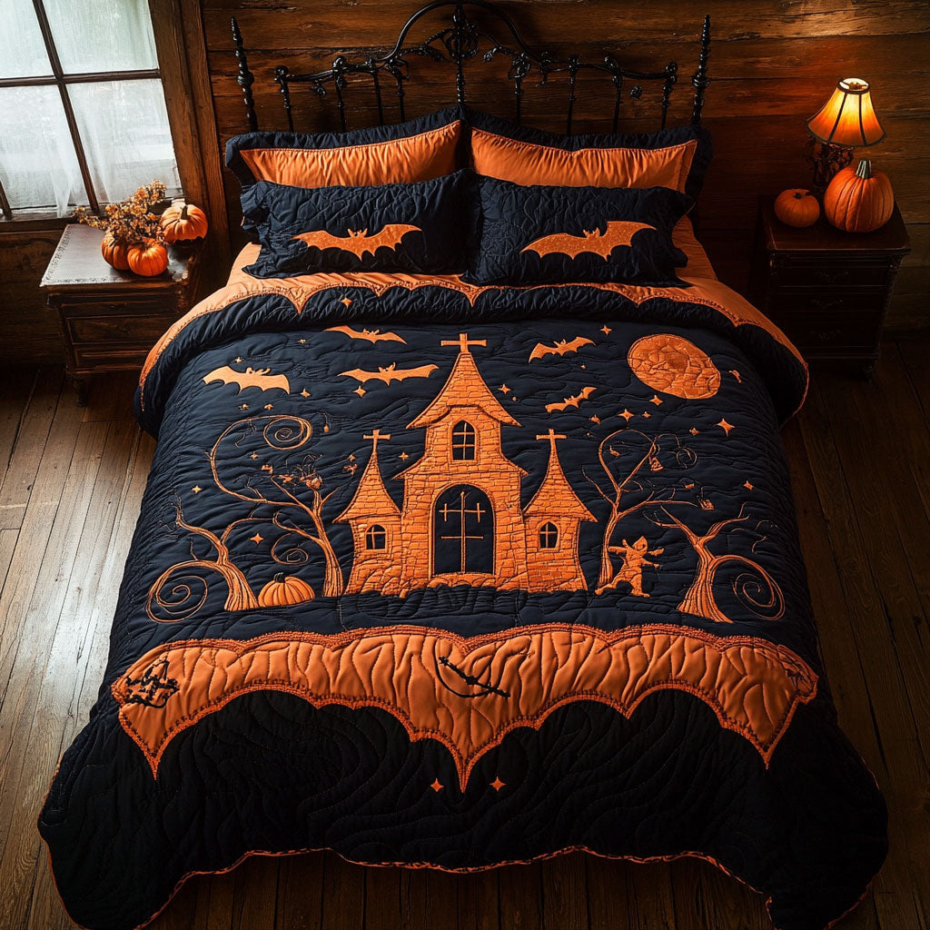Bat And Haunted House WY1607027CL Duvet Cover Set