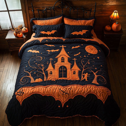 Bat And Haunted House WY1607027CL Duvet Cover Set
