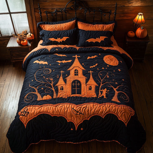 Bat And Haunted House WY1607027CL Duvet Cover Set