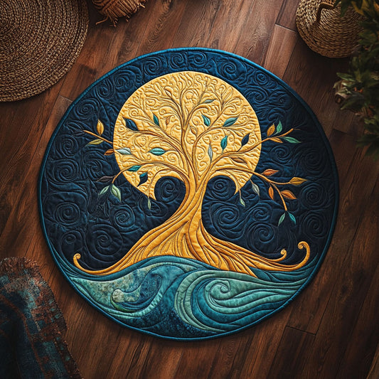 Tree Of Sun WY0107176CL Quilted Round Mat