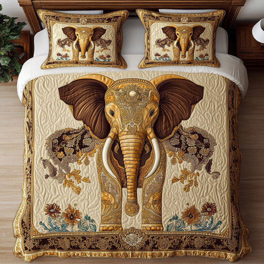 Royal Gold Elephant WY0802097CL Duvet Cover Set