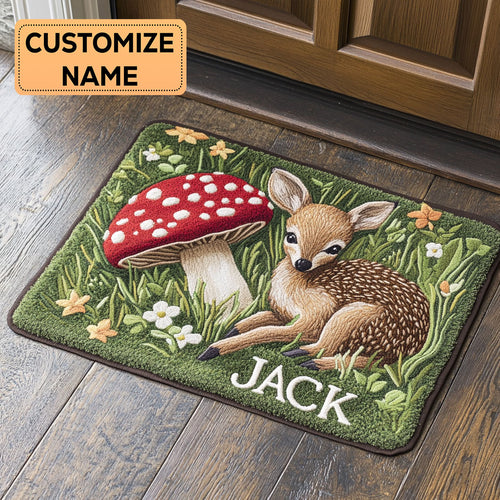 Baby Deer CP2508026CL Personalized Doormat