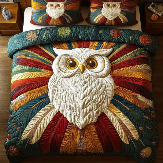 Colorful Ray Owl WY0104001CL Duvet Cover Set