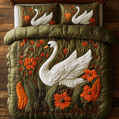 Graceful Swans WY1004028CL Duvet Cover Set