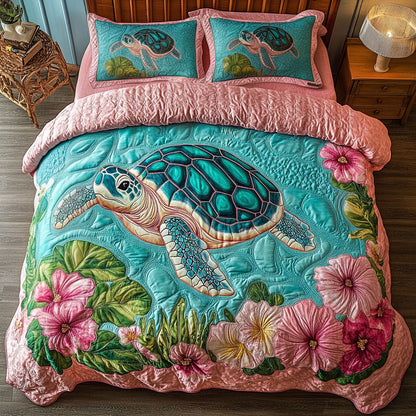 Pink Sea Turtle CM0104011CL Duvet Cover Set