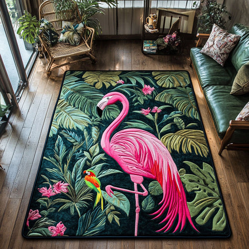 Tropical Flamingo CW2608074CL Area Rug