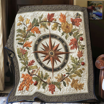 Compass Leaves WY1803016CL Quilt