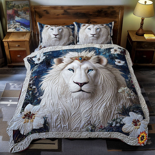 Flower White Lion WY0712068CL Duvet Cover Set