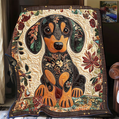 Botanical Dachshund WY1103002CL Quilt