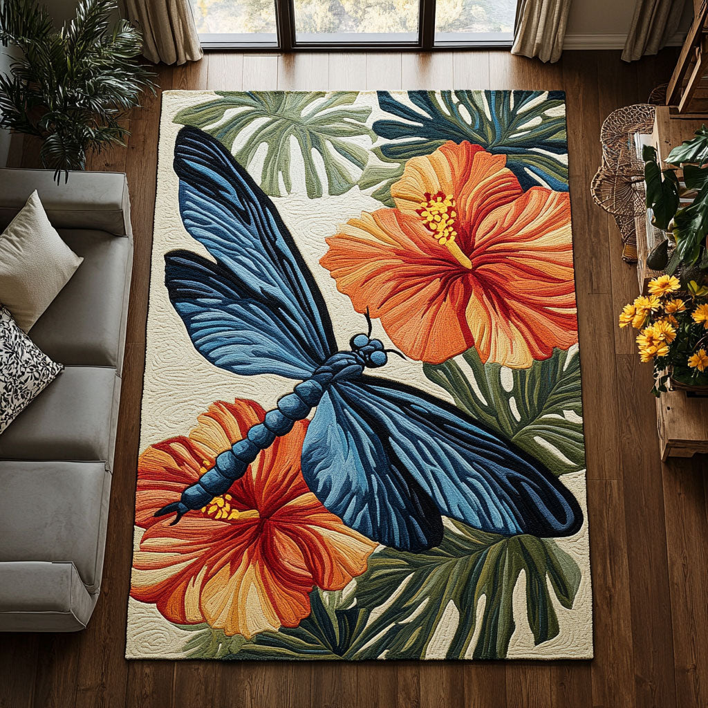 Dragonfly Hibiscus CW0309065CL Area Rug