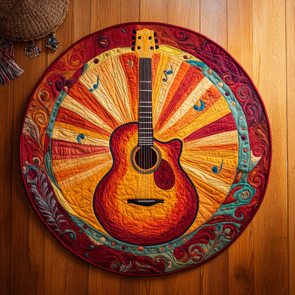 Americana Folk Guitar WY0107072CL Quilted Round Mat
