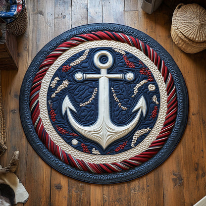 Anchored Light WY1106065CL Quilted Round Mat