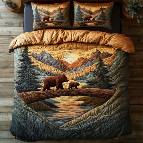 Rustic Bear Path WY3103005CL Duvet Cover Set