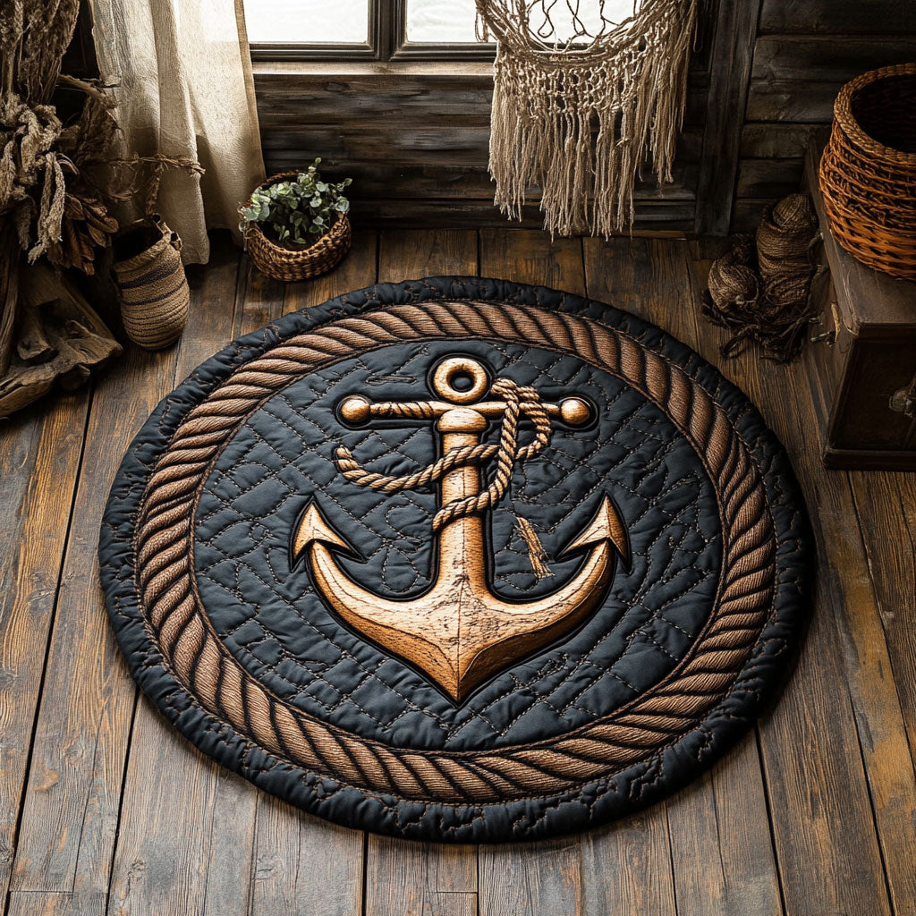 Anchor Crest WY1106058CL Quilted Round Mat