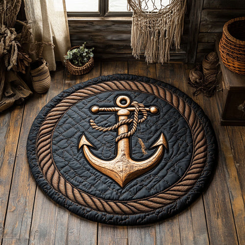 Anchor Crest WY1106058CL Quilted Round Mat
