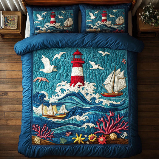 Big Wave Lighthouse WY1306001CL Duvet Cover Set
