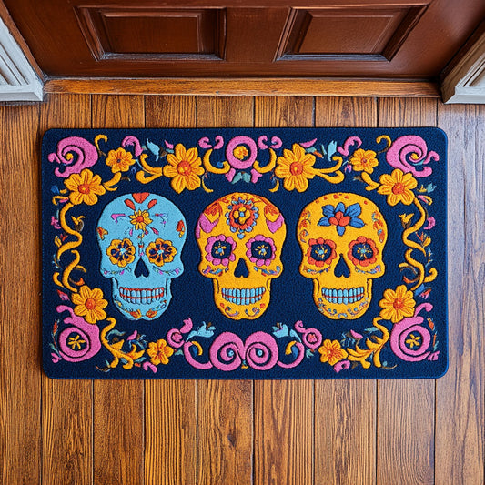Colorful Skull Garden CW2708066CL Doormat