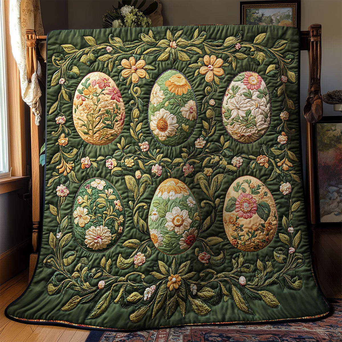 Botanical Elegance Easter Egg WY1103003CL Quilt