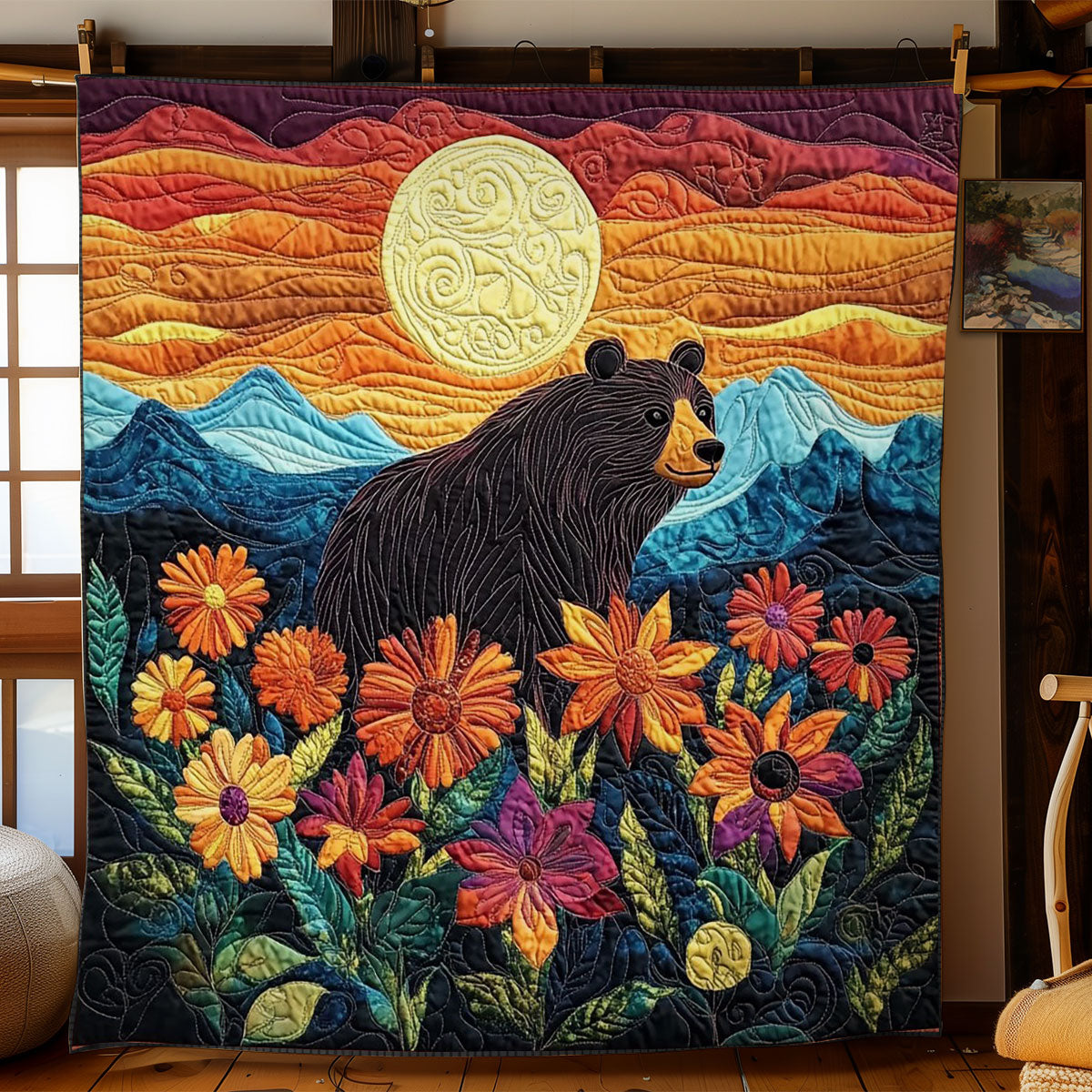 Bear In Sunset WY1002010CL Quilt