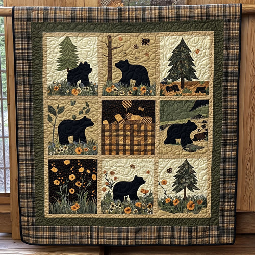 Bear In Flower Forest WY1803057CL Quilt