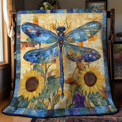 Sunflower And Dragonfly WY0402045CL Quilt