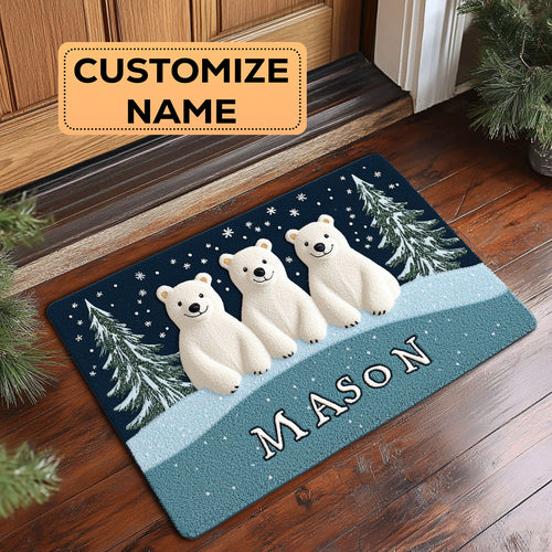 Chilly Bear Day CW2008064CL Personalized Doormat