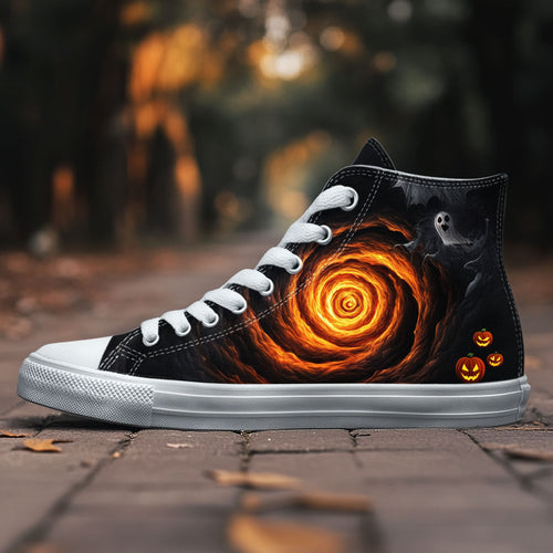 Hellfire Spiral WJ2009019CL Canvas High-Tops