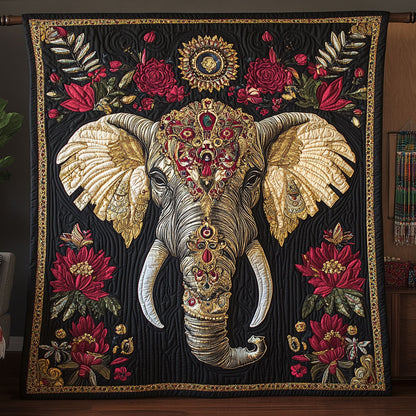 Royal Elephant Of Lotus WY0307115CL Quilt