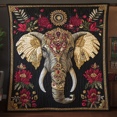 Royal Elephant Of Lotus WY0307115CL Quilt