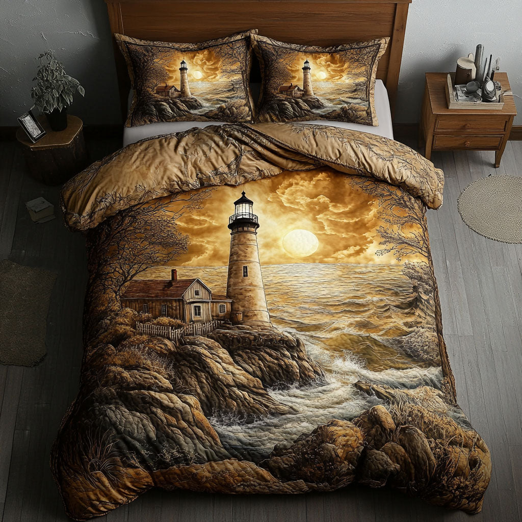 Lighthouse In Sunset WY2105028CL Duvet Cover Set