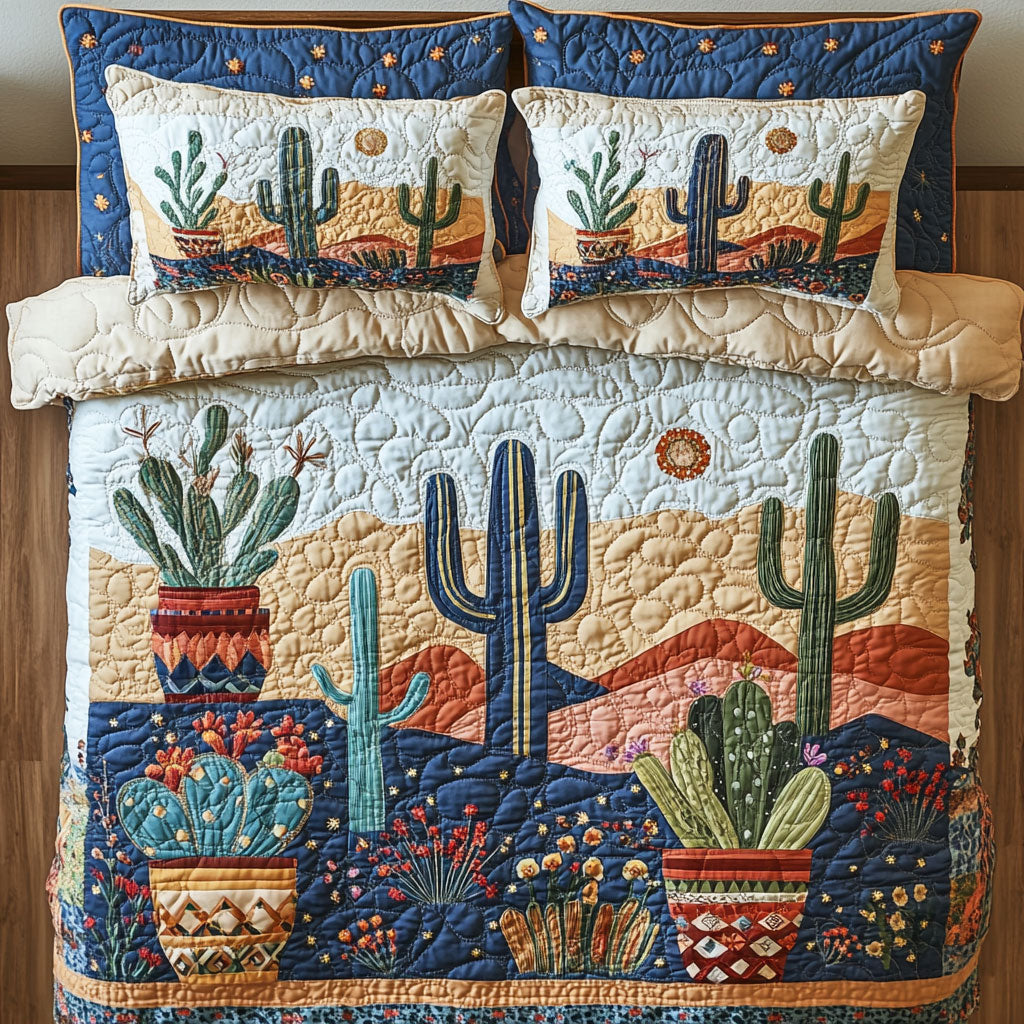 Cactus In Desert WY0503014CL Duvet Cover Set